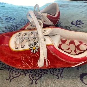 Red coach sneakers